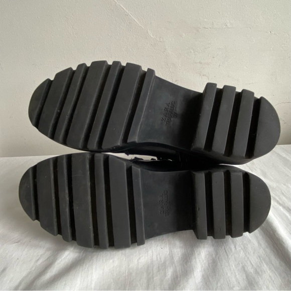 Zara Trafaluc Black Laced Military Style Boots - Picture 12 of 12